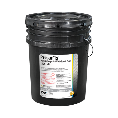 D-A Lubricant Co D-A PresurFlo Hydraulic Fluid ISO 150 SAE 40- 5 Gallon Plastic Pail 55138